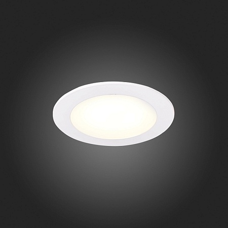 Св-к встр. Белый LED 1*6W 3000K 330Lm Ra80 110° IP20 D120xH8 90-265V ST209.538.06 - фото
