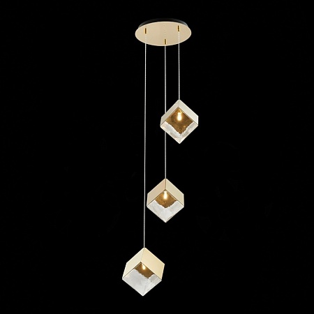Светильник подвесной ST-Luce Золотистый/Прозрачный, Золотистый G9 3*5W SL1182.203.03 - фото