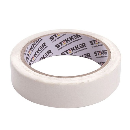 Малярная лента STEKKER INTP7-24-40 24 мм, длина 40 м, на бумажной основе, белый - фото