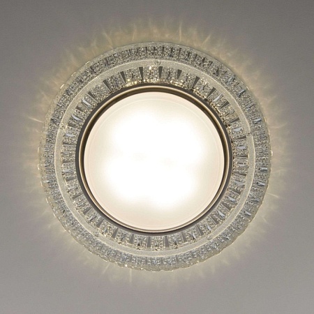 Встраиваемый точечный светильник с LED подсветкой 3028 GX53 - фото