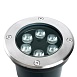 Светодиодный светильник тротуарный (грунтовый) Feron SP2802, 6W, AC/DC12-24V, низковольтный, 4000К, металлик, D120*H90mm, вн.диаметр: 90m, IP67 - фото