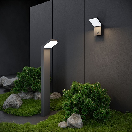 Ландшафтный светодиодный светильник серый Sensor IP54 1542 TECHNO LED серый Elektrostandard - фото