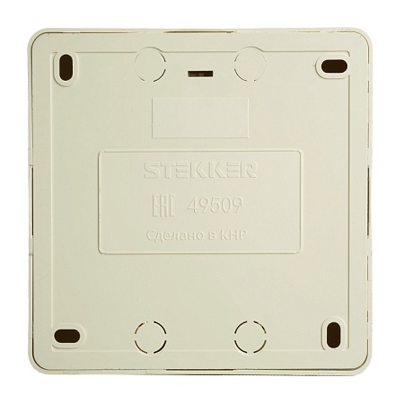 Розетка 4-местная с/з открытой установки, квадрат, STEKKER, 250В, 16А, IP20, серия София, слоновая кость, MST16-14S-04 - фото