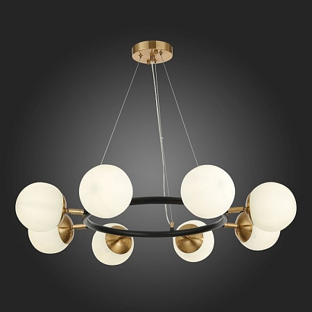 Светильник подвесной Черный, Латунь/Белый E27 8*60W SLE220403-08 - фото