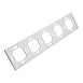 Рамка STEKKER, PFR00-5005-01 5-местная, серия Эмили, белый фарфор, soft touch - фото