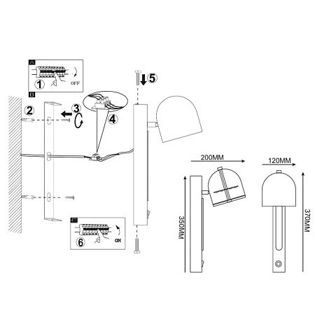 Светодиодное Бра Vic Wall Black Imperiumloft 204240-26 - фото