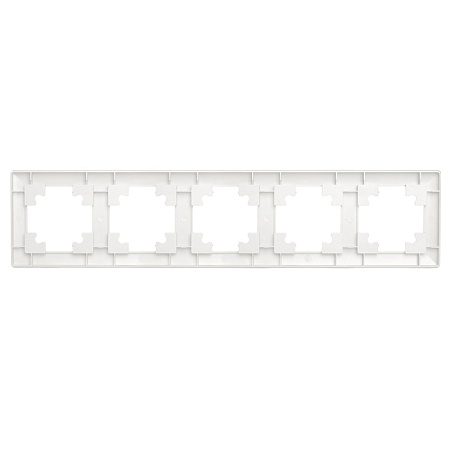 Рамка STEKKER, PFR00-7004-01 4-местная, пластик, серия Катрин, белый - фото