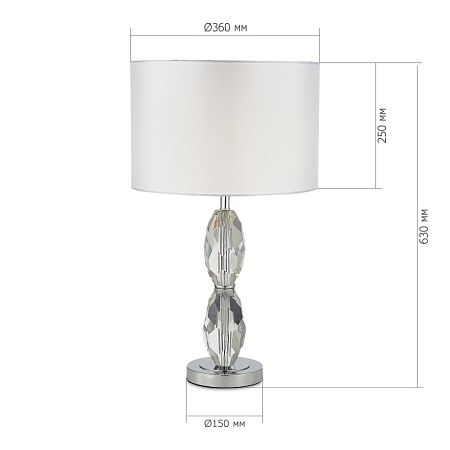 Прикроватная лампа ST-Luce Хром, Голубой/Белый E27 1*40W SL1759.104.01 - фото