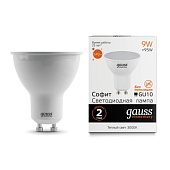 Светодиодная лампа Gauss Софит 9W 640Lm 3000K GU10 13619