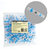 LD302-15-25 ГСИ термоусаживаемая с припоем 1,5-2,5 мм2 27A,  прозрачный/голубой