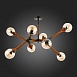 Светильник потолочный Черный, Темное дерево/Прозрачный, Янтарный E27 8*60W SLE109402-08 - фото