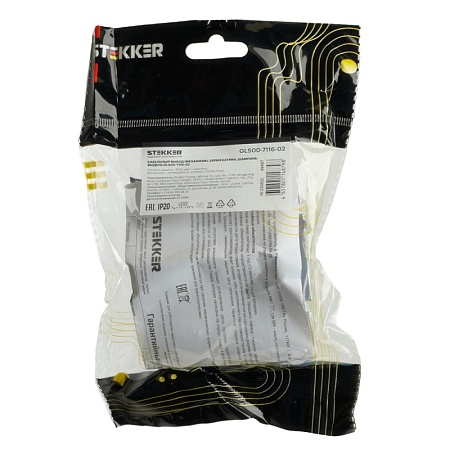 Кабельный вывод (механизм), STEKKER, серия Катрин, золото, GLS00-7116-08 - фото