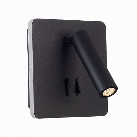 Светильник настенный Черный LED 1*9W 3000K 624Lm Ra>80 IP20 L-xW140xH140 170-240V SL1586.431.01 - фото