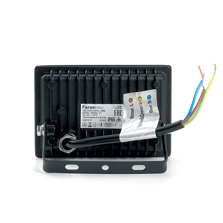 Светодиодный прожектор Feron.PRO LL-1000 IP65 20W 6400K черный - фото