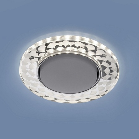 Встраиваемый точечный светильник с LED подсветкой 3037 GX53 - фото