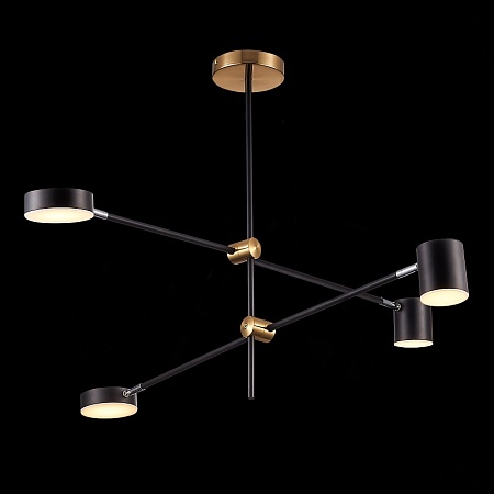 Светильник потолочный ST-Luce Черный, Латунь/Черный LED 4*5W 3000K SL1604.432.04 - фото