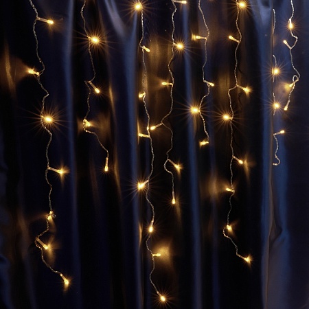 Светодиодная гирлянда Feron CL23 бахрома, статичная, 5,3м*0,8м + 3м 230V 2700К c питанием от сети, белый шнур - фото
