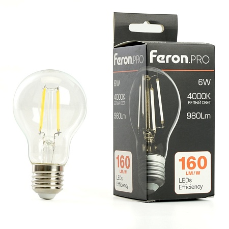 Лампа светодиодная Feron.PRO LB-1106 Шар E27 980LM 6W 175-265V 4000K - фото