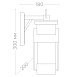 Светильник садово-парковый Feron PL530 на стену вниз 60W E27 230V, черный - фото