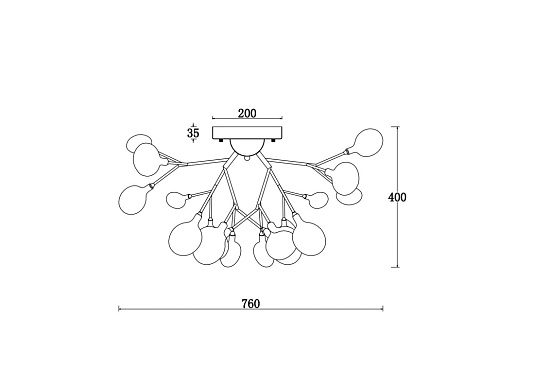 Потолочный светильник Freya Florencia FR5049CL-27B - фото