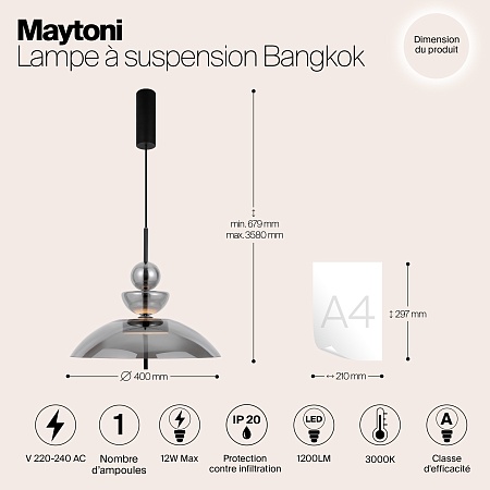 Подвесной светильник Maytoni Bangkok MOD185PL-L6B3K6 - фото