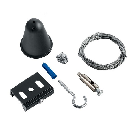 Соединитель для трековых трехфазных светильников (комплект подвесов для шинопровода) ,длина 150см,черный,PRO-0448/PRO-0448-1.5-2-RUS - фото