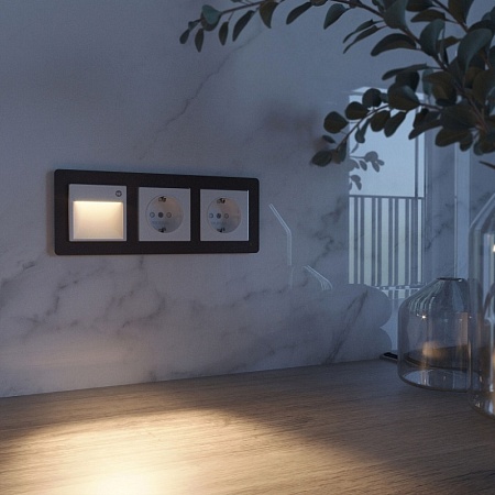 Встраиваемая LED подсветка три режима с датчиком движения (белый) W1154601 - фото