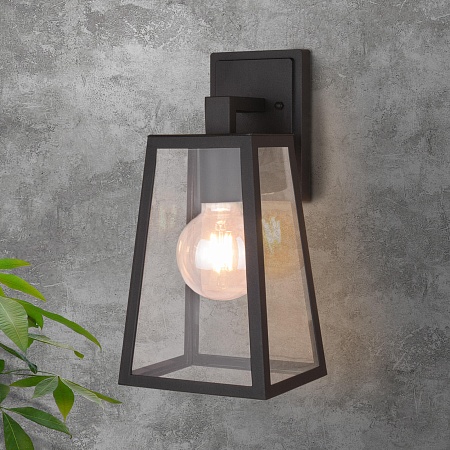 Уличный настенный светильник Germes D IP33 GL 1015D чёрный Elektrostandard - фото