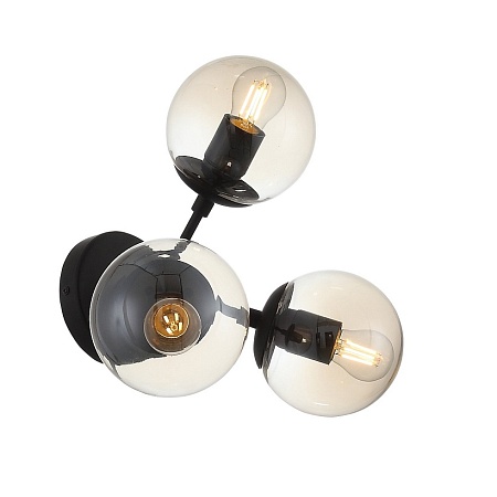 Бра ST-Luce Черный/Янтарный E27 3*40W SL549.411.03 - фото