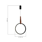 Светильник подвесной ST-Luce Черный/Черный, Терракотовый LED 1*20W 4000K SL6131.403.20