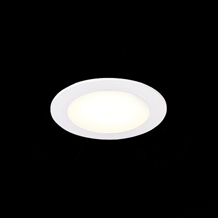 Св-к встр. Белый LED 1*6W 3000K 330Lm Ra80 110° IP20 D120xH8 90-265V ST209.538.06 - фото