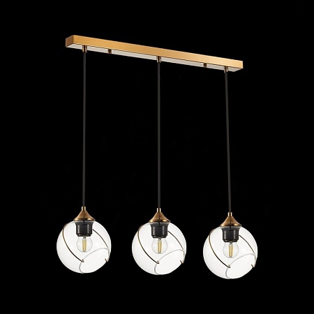 Светильник подвесной Золотистый/Прозрачный E27 3*60W SLE103103-03 - фото