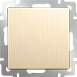 Выключатель одноклавишный шампань рифленый WL10-SW-1G - фото