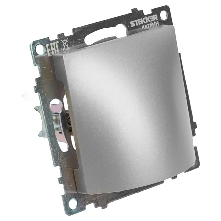Кабельный вывод (механизм), STEKKER, серия Катрин, серебро, GLS00-7116-03 - фото