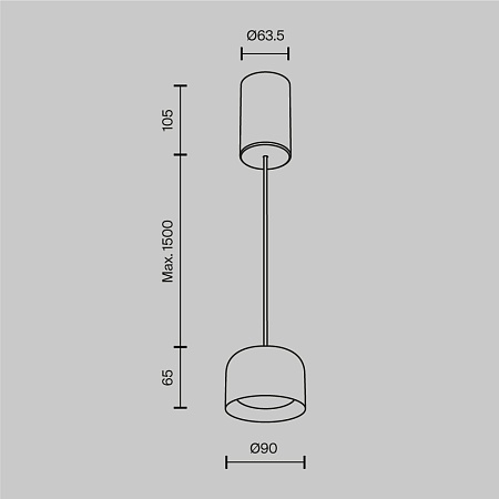 Подвесной светильник Technical P113-L12-3K-W - фото