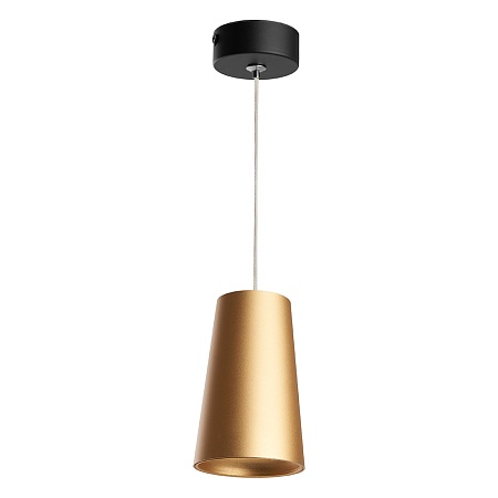 Светильник потолочный Feron ML1858 Barrel BELL levitation на подвесе 1,7 м  MR16 35W 230V, золото черный - фото