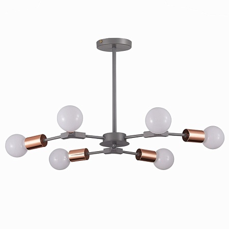 Светильник потолочный Серый, Розовое золото E27 6*60W SLE106403-06 - фото