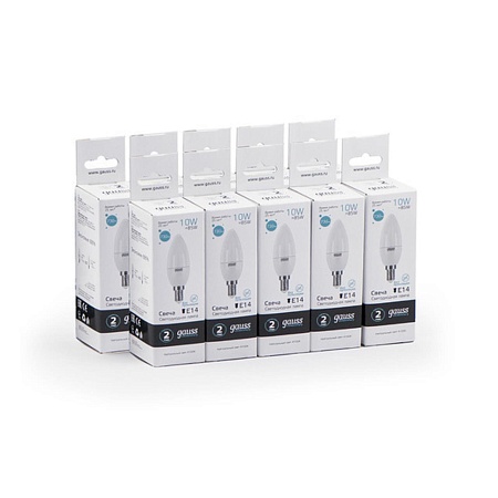 Светодиодная лампа Gauss Свеча 10W 730Lm 4100K E14 33120 - фото