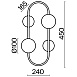 Настенный светильник (бра) Freya Inversion FR5233WL-02BS - фото