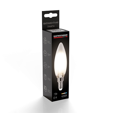 Филаментная светодиодная лампа "Свеча" С35 7W 4200K E14 BLE1410 Elektrostandard - фото