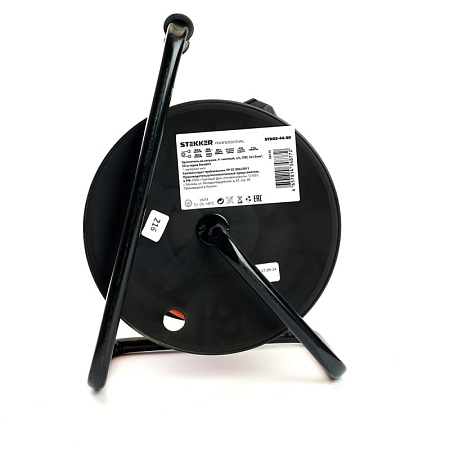 Удлинитель на катушке Stekker STD03-44-50 Standart 4-местный с/з ПВС 3*1,5, оранжевый, 16А, IP44, 50м (29408) - фото