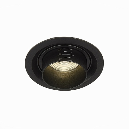 Св-к встр. Zoom Черный LED 1*12W 4000K 960Lm Ra90 15°-60° IP20 D115xH95 170-240V ST701.448.12 - фото