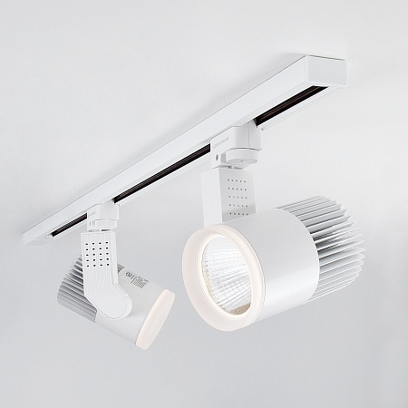 Трековый светодиодный светильник для однофазного шинопровода Accord Белый 20W 3300K LTB17 - фото
