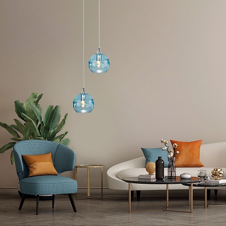 Подвесной акцентный светильник Eurosvet 50221/1 голубой - фото