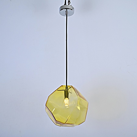 Подвесной Светильник Color Ice Cube Pendant Jevio 1 Янтарный Imperiumloft 178463-26 - фото