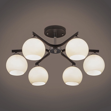 Потолочный светильник Eurosvet 30145/6 хром/венге - фото