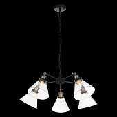 Люстра подвесная ST-Luce Черный, Матовое золото/Прозрачный E27 5*60W SL237.413.05