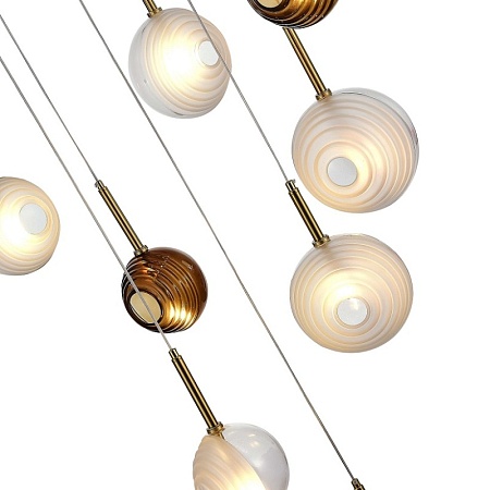 Светильник подвесной ST-Luce Латунь/Черный, Белый G4 12*5W SL1183.543.12 - фото