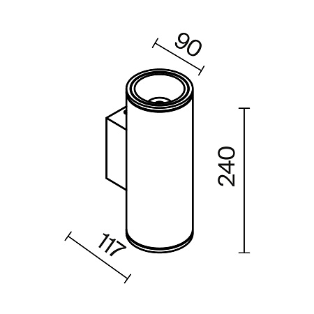 Настенный светильник (бра) Outdoor Shim O303WL-L24W3K - фото