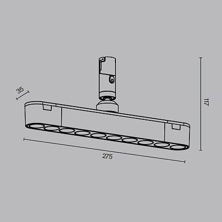 Трековый светильник Technical TR203-1-10W3K-S-B - фото